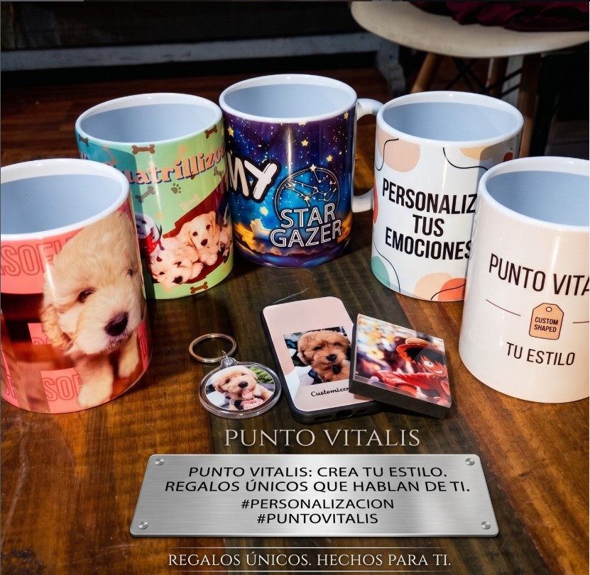 Combo Taza, Chapitas y Llaveros